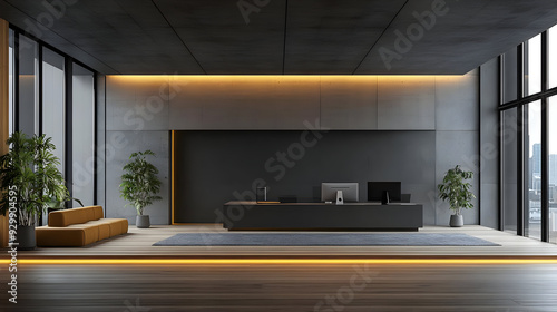 Modern office reception are...