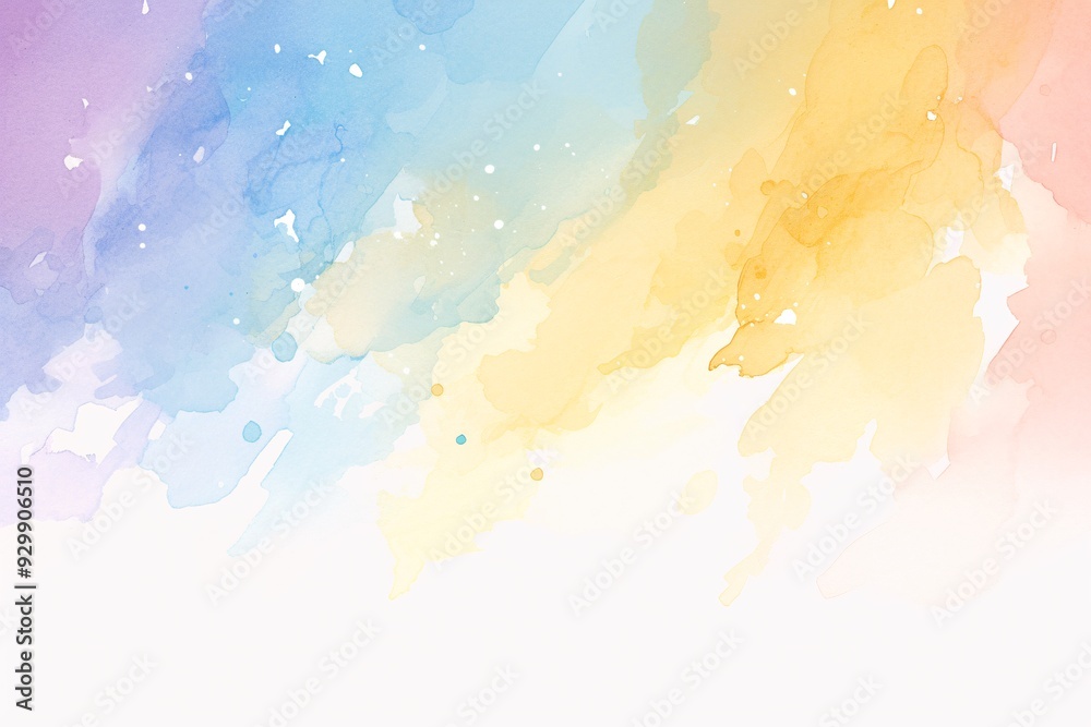 Obraz premium 濡れた画用紙に溶ける水彩画のような絵具