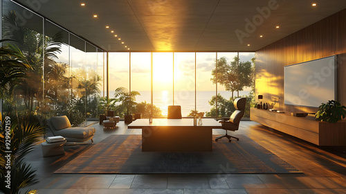 Modern office with a stunni...