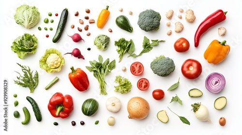 Wallpaper Mural A colorful assortment of vegetables and fruits, including tomatoes, peppers Torontodigital.ca