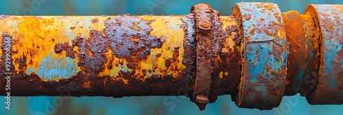 Rusty Pipe Close Up, Industrial Macro Photography photo