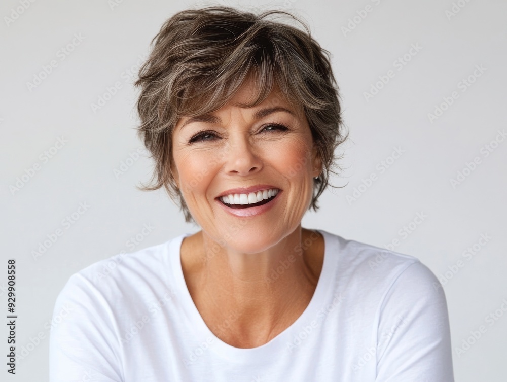 Laughing senior woman isolated on transparent background, happily smiling and laughing. Laughing senior woman isolated on transparent background, happily smiling and laughing.