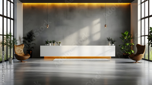 Modern reception area with ...