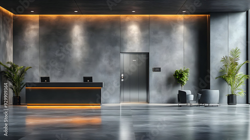 Modern reception area with ...