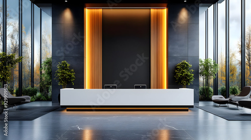 Modern reception area with ...