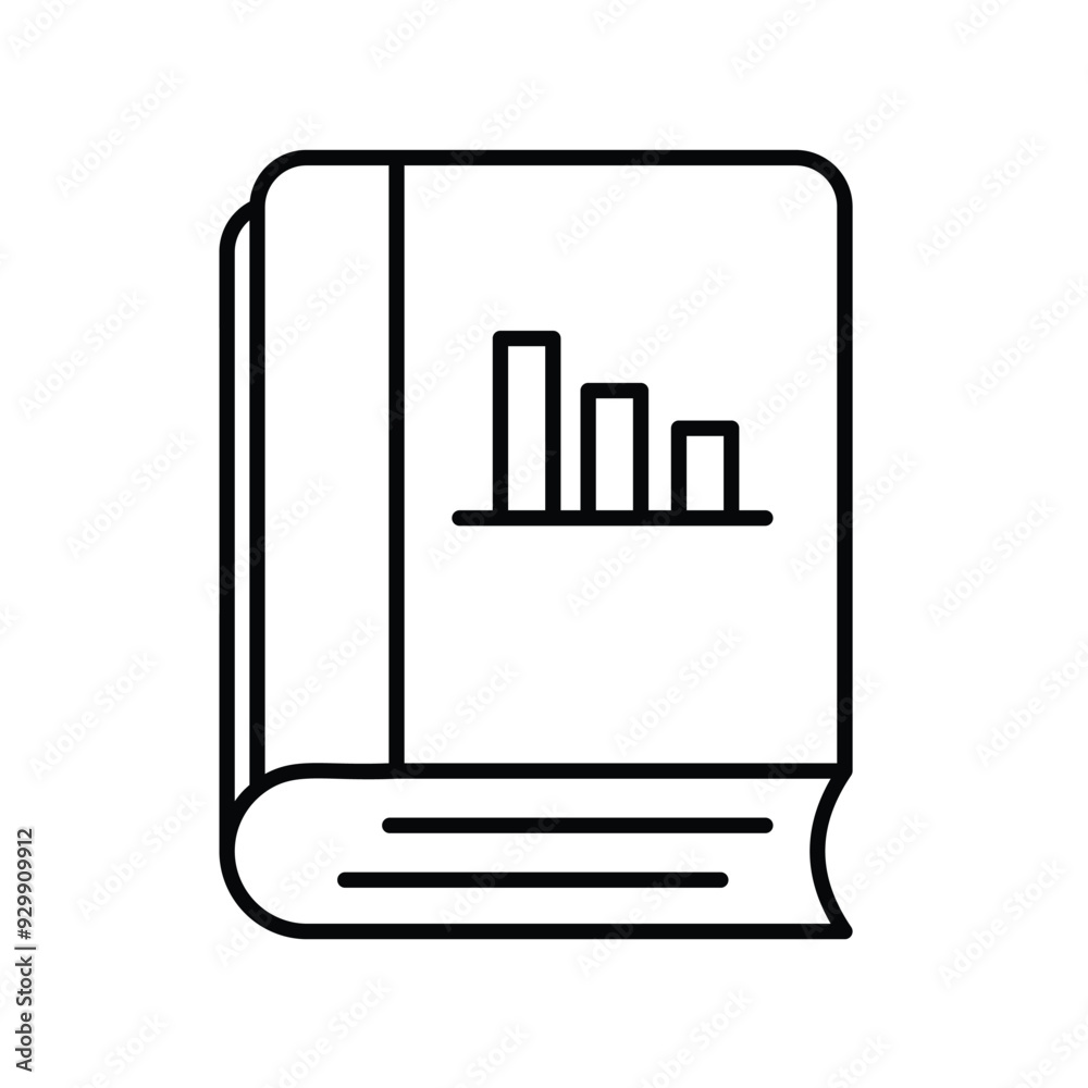 book line icon with white background vector stock illustration book line icon with white background vector stock illustration