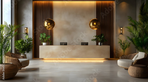 Modern reception area with ...
