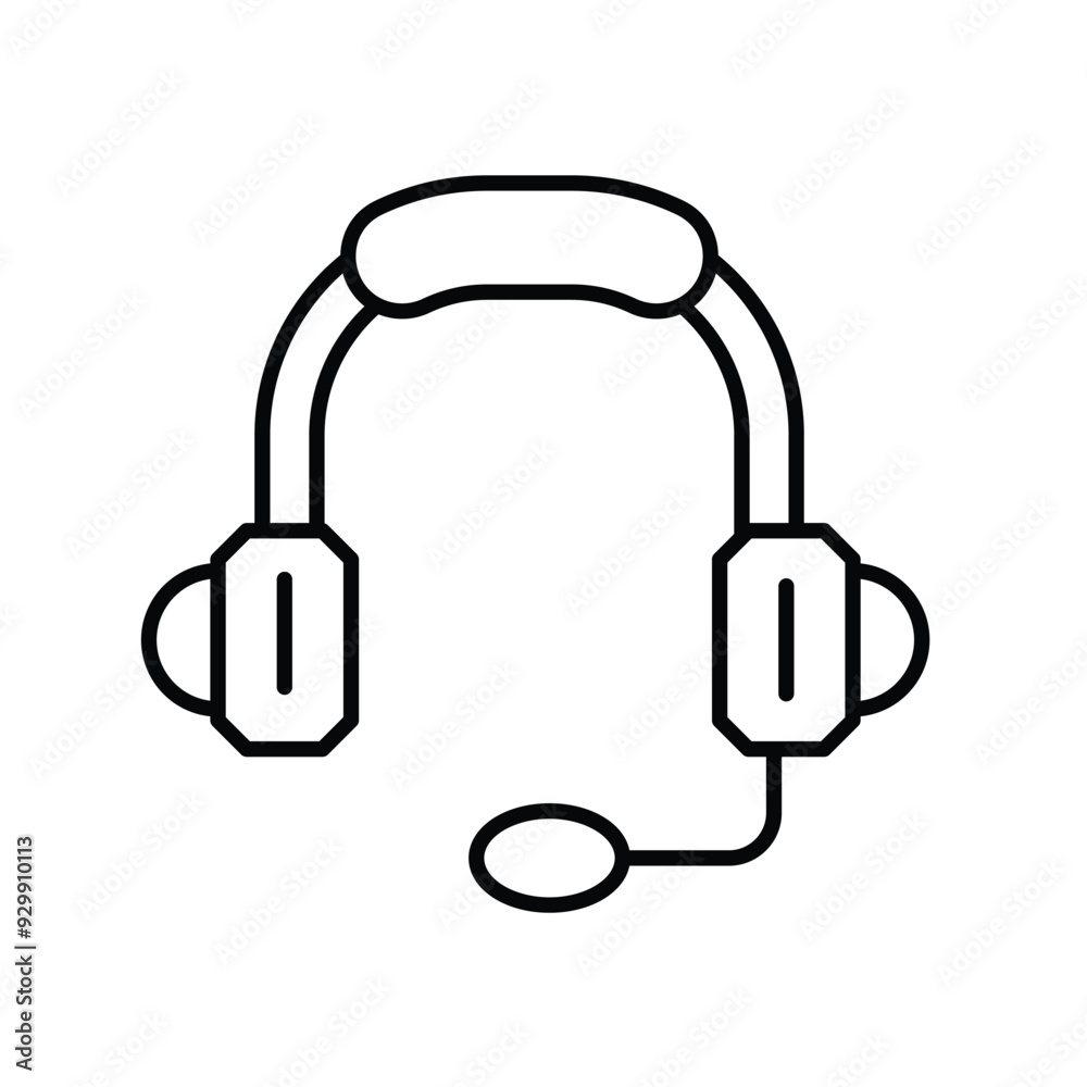 call center line icon with white background vector stock illustration call center line icon with white background vector stock illustration