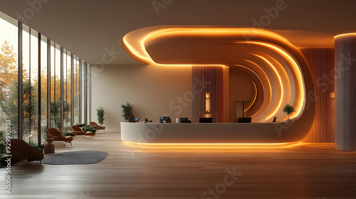 Modern reception area with ...