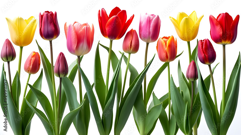 Beautiful Tulip Flowers on a white background: Diverse Color Combinations of Tulip Flowers, Tulip Flowers Varieties, Tulip Flowers Plants, Tulip Flowers Buds, and Tulip Flowers Full Blooms Beautiful Tulip Flowers on a white background: Diverse Color Combinations of Tulip Flowers, Tulip Flowers Varieties, Tulip Flowers Plants, Tulip Flowers Buds, and Tulip Flowers Full Blooms