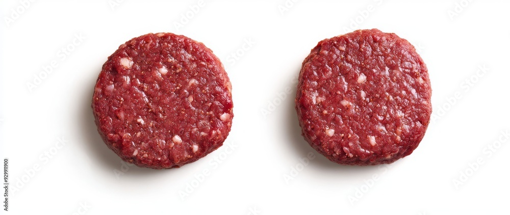 A transparent background shows ground meat and ingredients for cooking. A transparent background shows ground meat and ingredients for cooking.