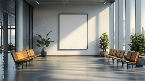 Modern waiting area with se...