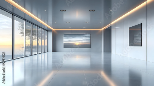 Modern, minimalist interior...