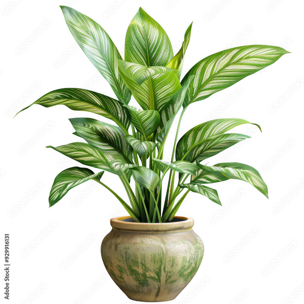 Lush Green Plant in Decorative Pot Lush Green Plant in Decorative Pot