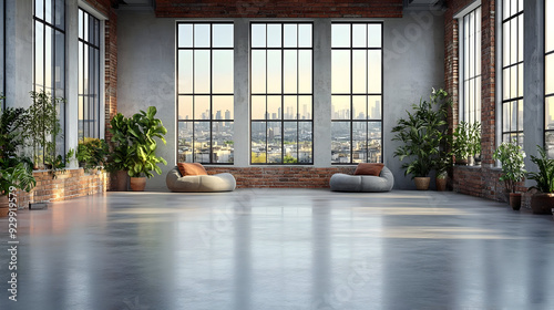 Spacious industrial interio...
