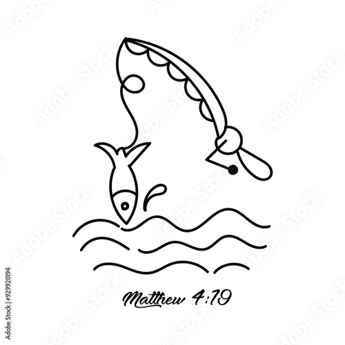 Scripture Illustration for Tattoo design. The message of the Gospel of Jesus Christ. Bible lesson for kids.