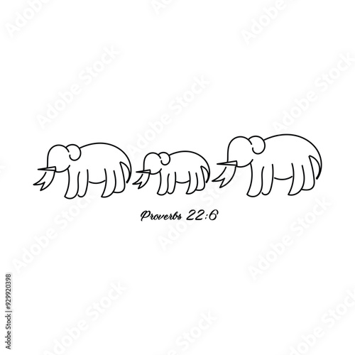 Scripture Illustration for Tattoo design. The message of the Gospel of Jesus Christ. Bible lesson for kids.
