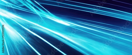 Abstract background vibrant Cyan with light streaks conveying speed and motion