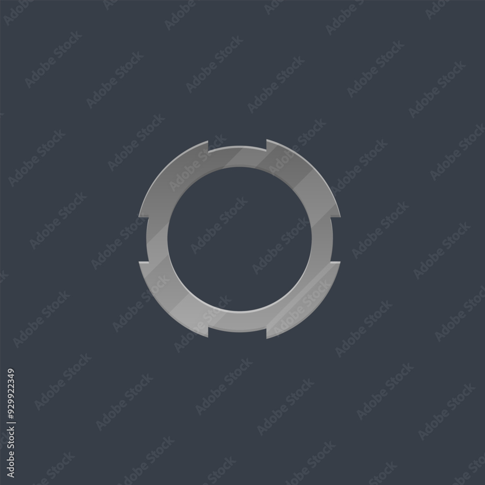 Sci Fi Futuristic Metal Circle Frame Isolated Vector Design Sci Fi Futuristic Metal Circle Frame Isolated Vector Design