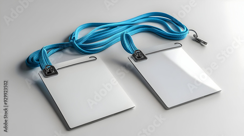 Two blank name badges with ...