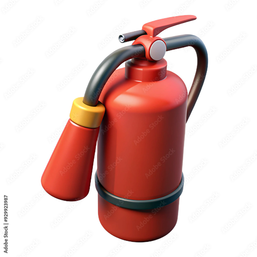 Obraz premium 3d fire extinguisher isolated on white background. Generative AI