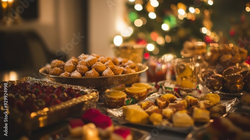 Festive Holiday Dessert Table