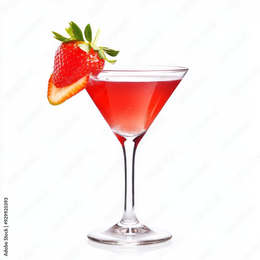 The background of this image is white, transparent, with a strawberry cocktail isolated on it The background of this image is white, transparent, with a strawberry cocktail isolated on it