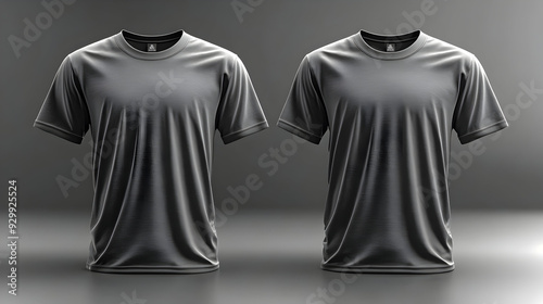 Two identical gray t-shirts...