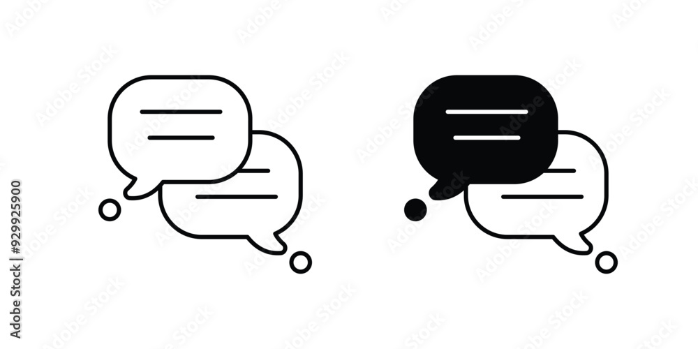 chat set icon with white background vector stock illustration chat set icon with white background vector stock illustration