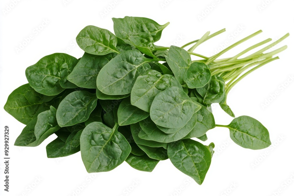Transparent background with a bunch of spinach leaves Transparent background with a bunch of spinach leaves
