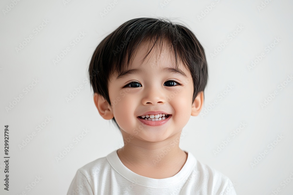 An isolated portrait of a smiling, laughing Asian little boy. An isolated portrait of a smiling, laughing Asian little boy.