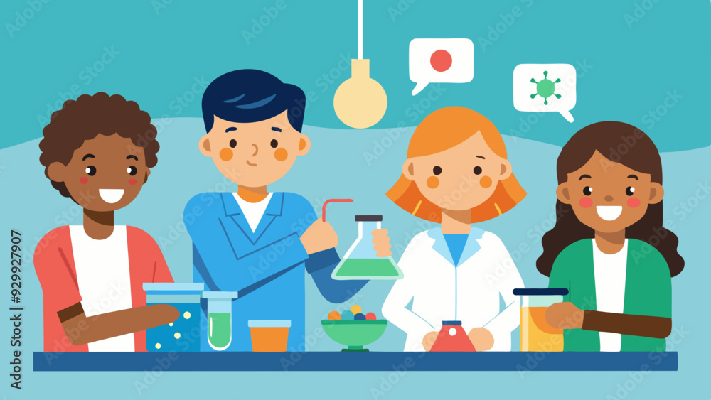 Classroom Science Experiment: Students participating in a hands-on science experiment in the classroom.
Classroom Science Experiment: Students participating in a hands-on science experiment in the classroom.