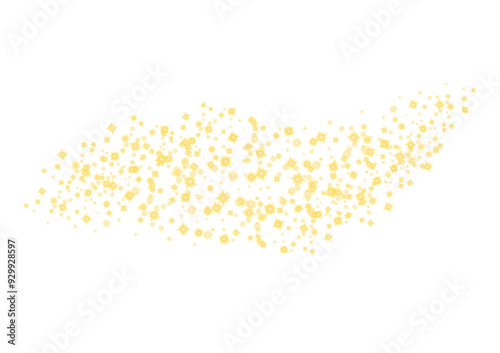 festive gold glitter light particles. Golden stardust with sparkles isolated on transparent background. Magic dust glowing light effect PNG. many glitter particles. Holiday decoration design elements
