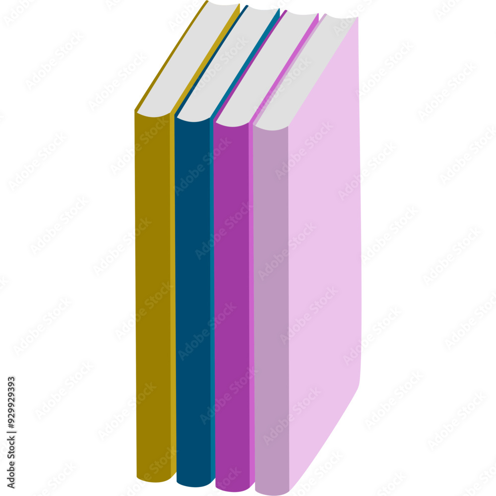 colorful books, isolated on white background, education element, vector illustration, notebooks colorful books, isolated on white background, education element, vector illustration, notebooks