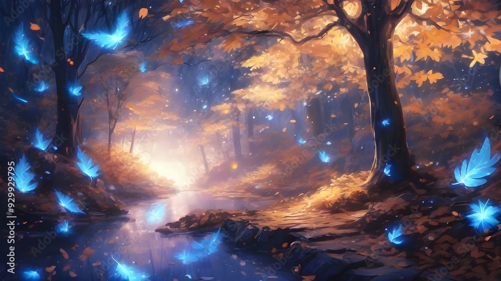 Fototapeta premium blue forest