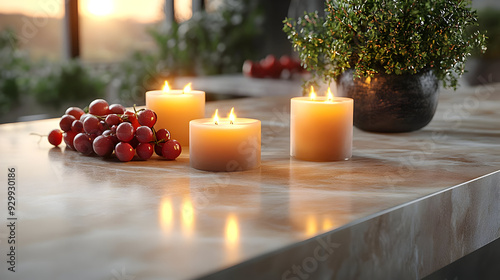 Warm ambiance with candles ...
