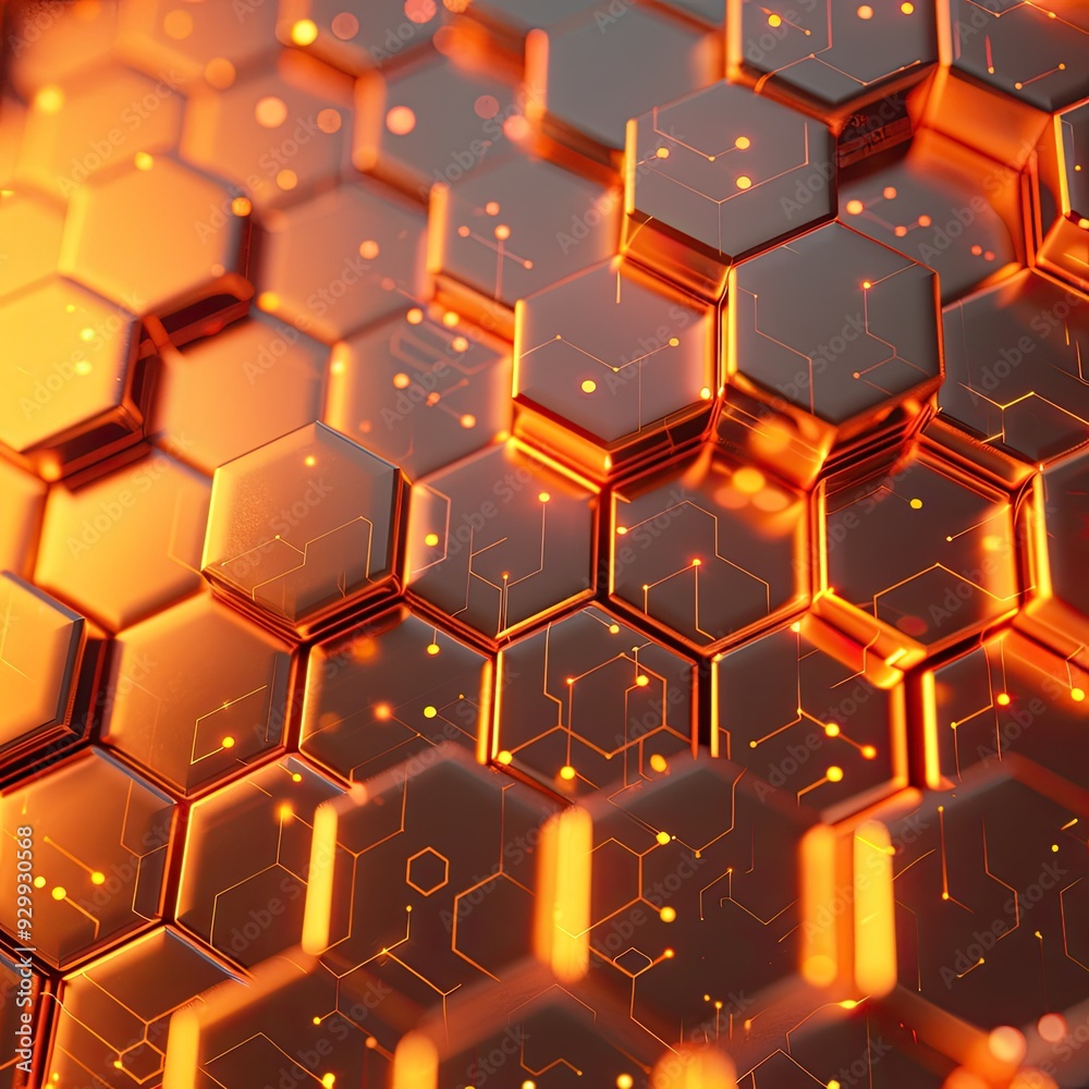 Abstract Geometric Pattern of Hexagons Abstract Geometric Pattern of Hexagons
