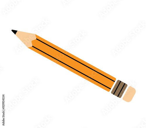 Simple pencil vector illustration. Drawing tool for artists, students