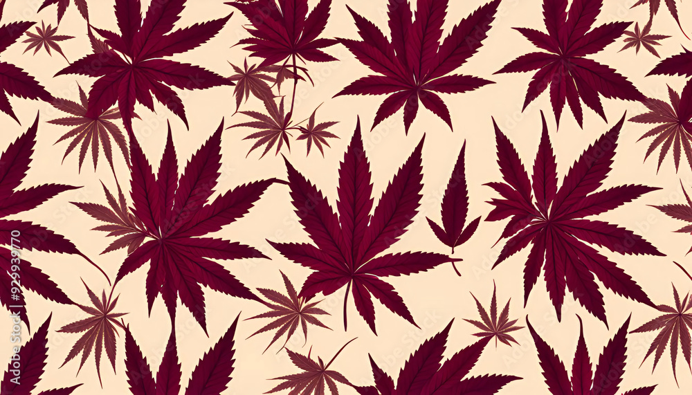 seamless background with leaves