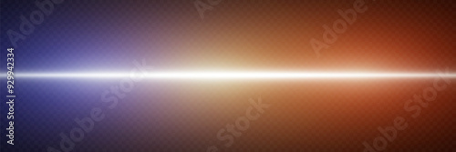 Glowing flash of light. The effect of a high-speed police line. Laser beam of light.