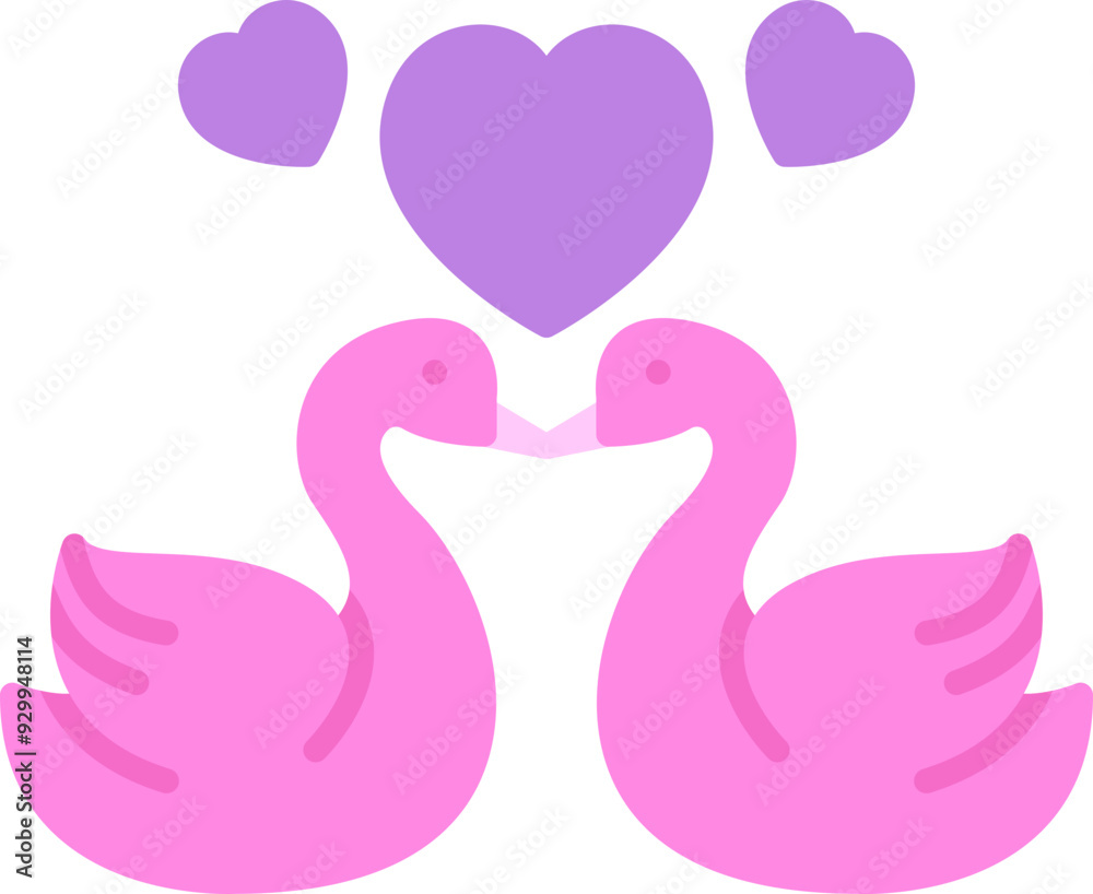 Couple swans icon Couple swans icon