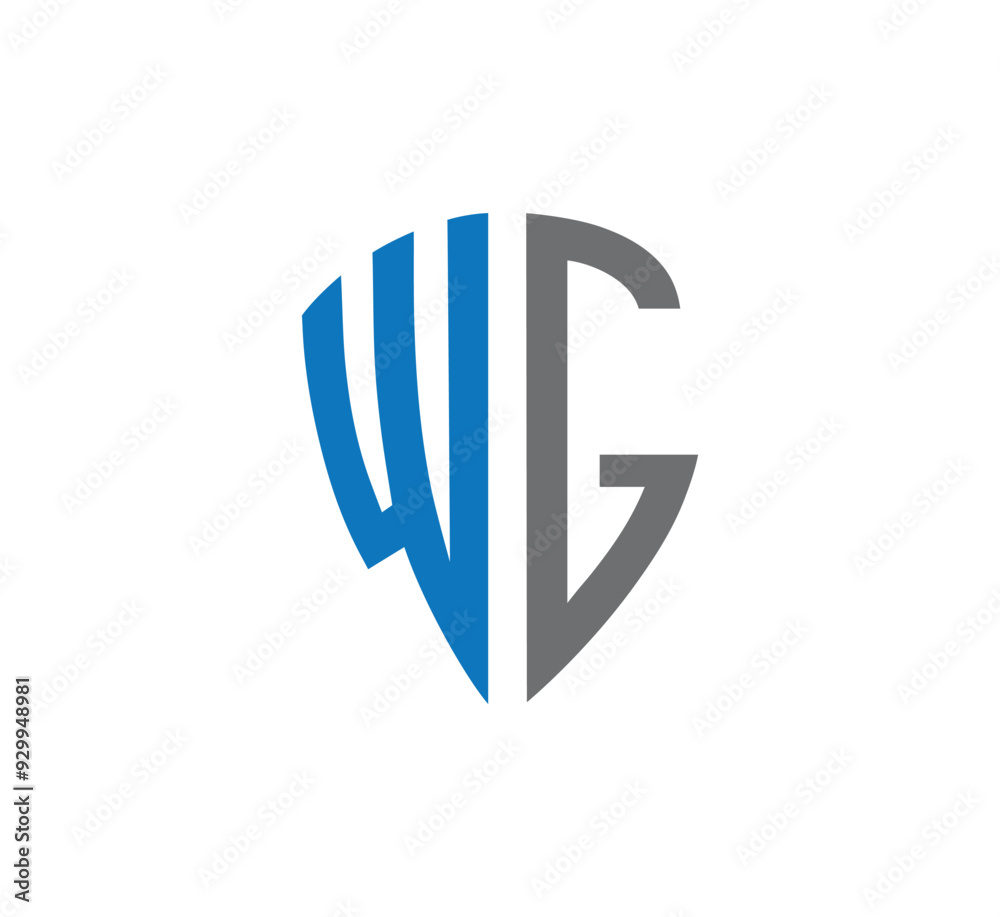 WG letter logo for business, wg initial logo, gw logo logo for monogram
