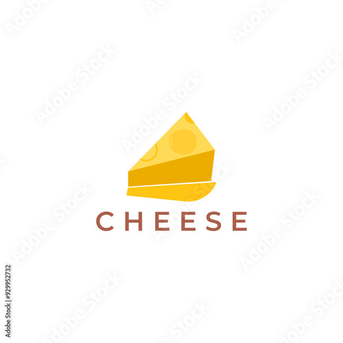 ILLUSTRATION CHEESE LOGO ICON GEOMETIRC TEMPLATE DESIGN VECTOR photo