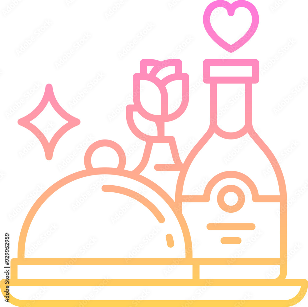 Dinner catering icon Dinner catering icon