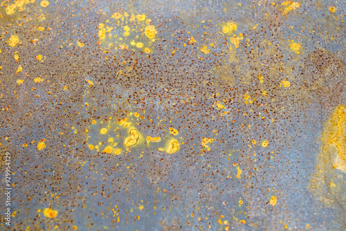 Detailed Texture of Rust Spots on Metal Surface