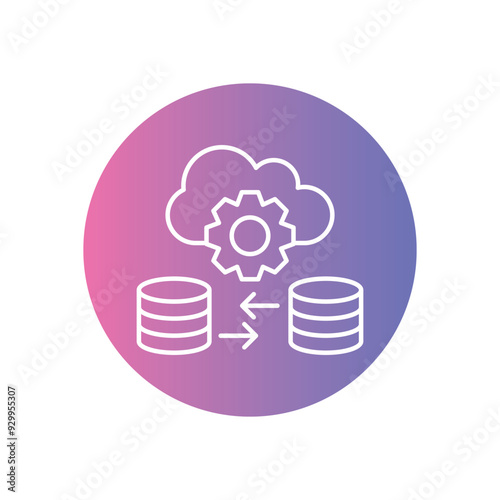 Data Replication icon vector stock illustration