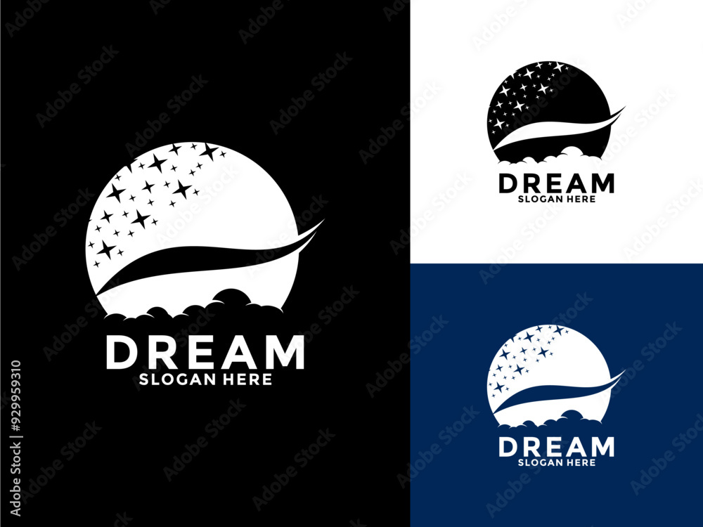 Dream Vector Logo, Reaching Dream Logo Icon Vector, Kids Dream Logo Template Dream Vector Logo, Reaching Dream Logo Icon Vector, Kids Dream Logo Template