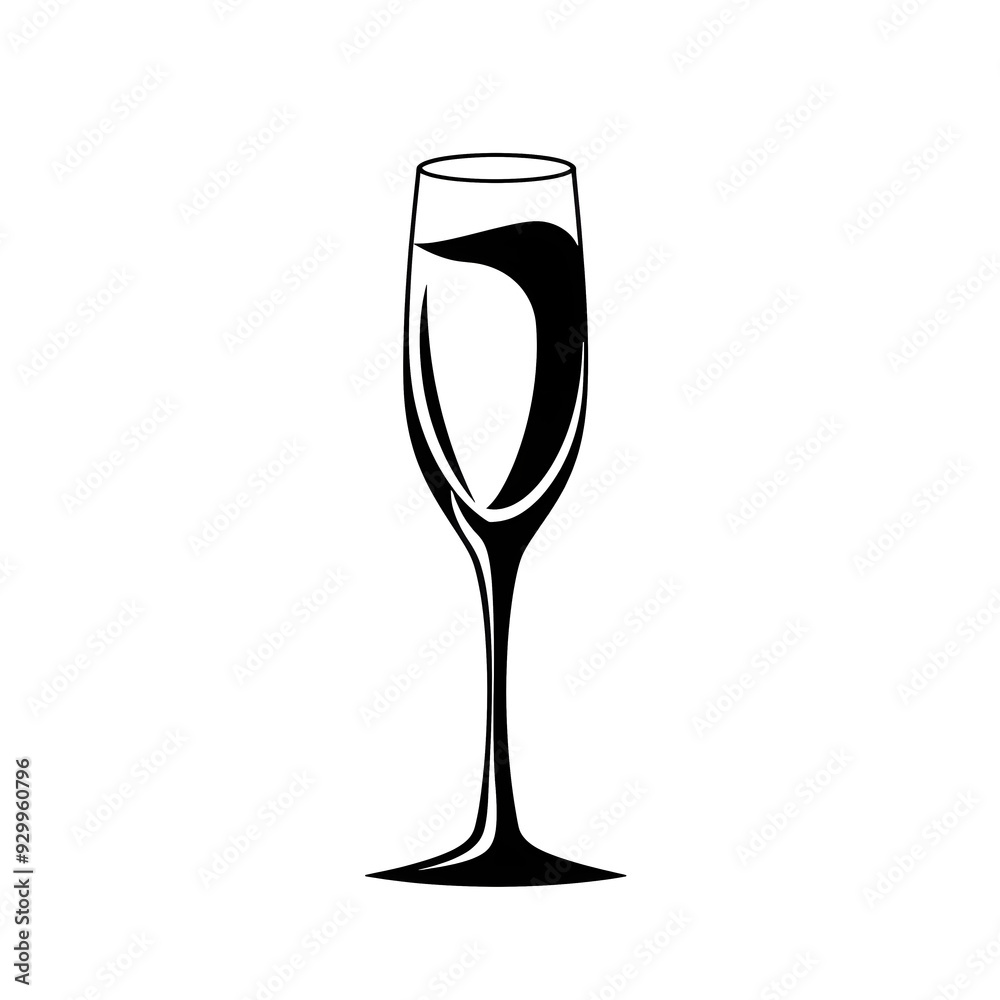 champagne glasse black line vector champagne glasse black line vector