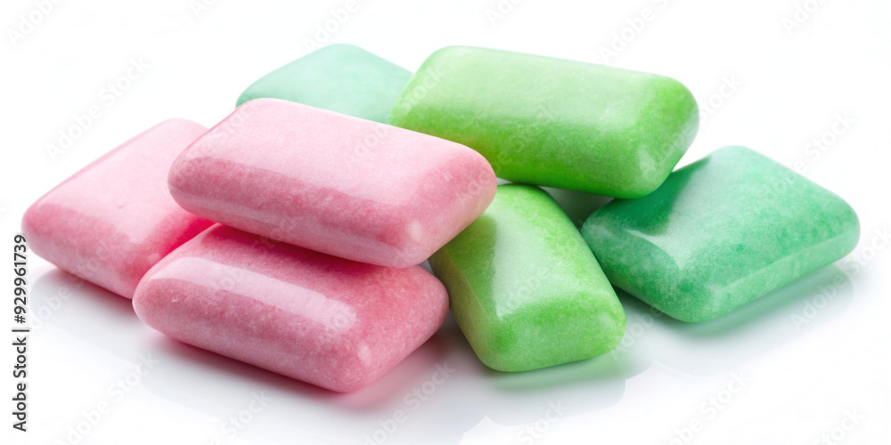 Chewing gum isolated on white background with full depth of field Chewing gum isolated on white background with full depth of field