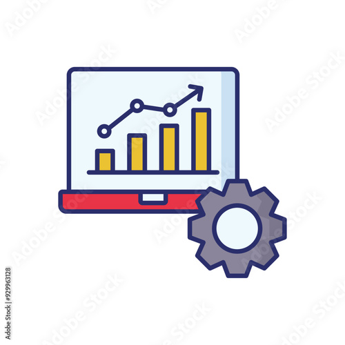 Data Analysis icon vector stock illustration